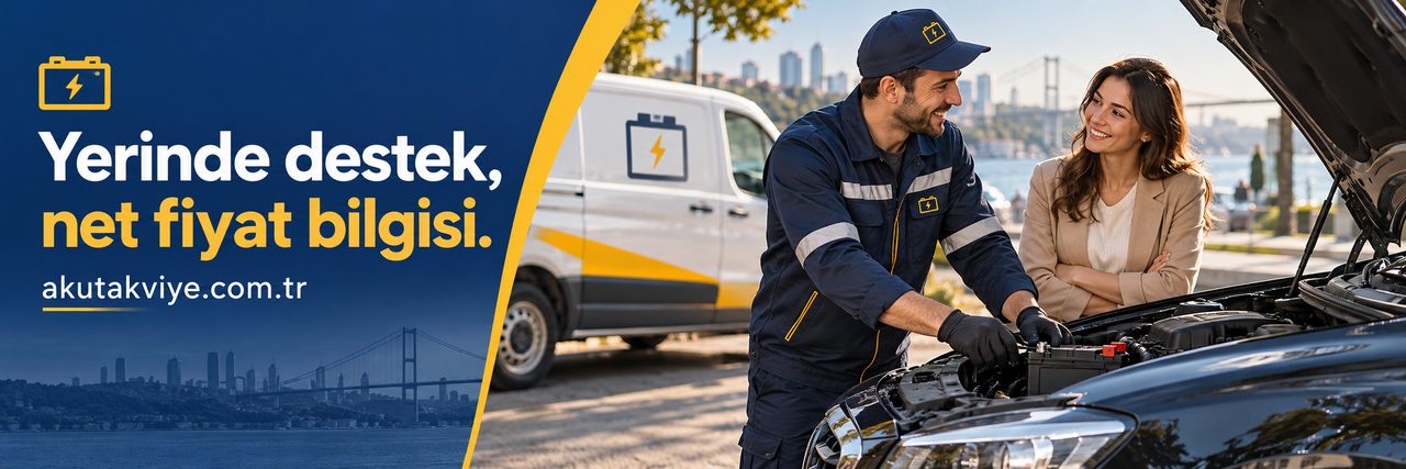 Akü takviye fiyatları: önce ihtiyacınızı netleştirelim Akü takviye fiyatları için yerinde desteği anlatan usta ve müşteri